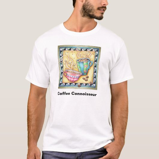 Tシャツ - COOL BEANS! コーヒーアート (正面)