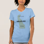 Tシャツ – Delaware Map with City (正面)