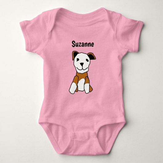 Tシャツ – Dog Cartoon with Name (正面)