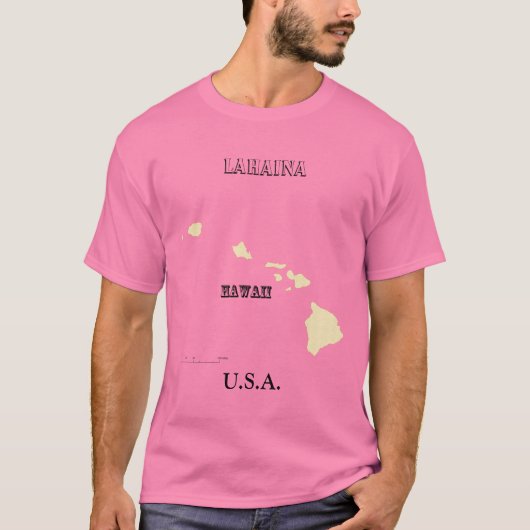 Tシャツ – Hawaii Map with City (正面)