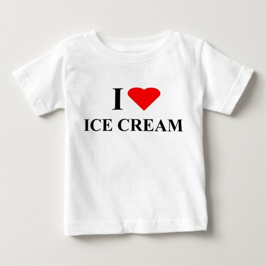 Tシャツ- I愛アイスクリーム ベビーTシャツ (正面)