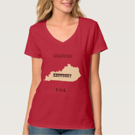 Tシャツ – Kentucky Map with City