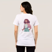 Tシャツ "LA CHICA BRAVA" ブラック - 勇敢なラティーナ (裏面全面)