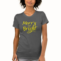 Tシャツ:Merry and Bright (グレー)