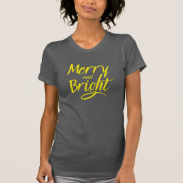 Tシャツ:Merry and Bright (グレー) Tシャツ