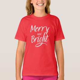 Tシャツ:Merry and Bright (深紅) Tシャツ
