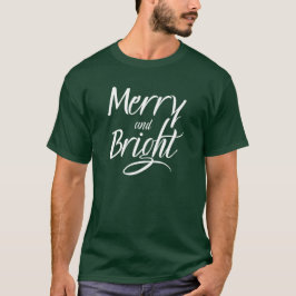 Tシャツ:Merry and Bright (緑) Tシャツ