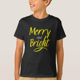 Tシャツ:Merry and Bright (黒) Tシャツ