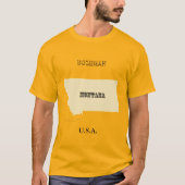 Tシャツ – Montana Map with City (正面)