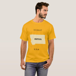 Tシャツ – Montana Map with City