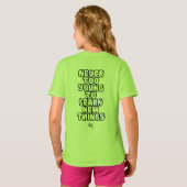 Tシャツ： Never Too Young （緑） Tシャツ (裏面フル)