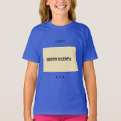 Tシャツ – North Dakota Map with City (正面)