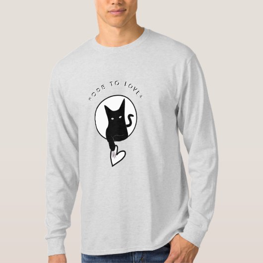 Tシャツ – Ode to Love Cat by詩人Adiela Akoo (正面)