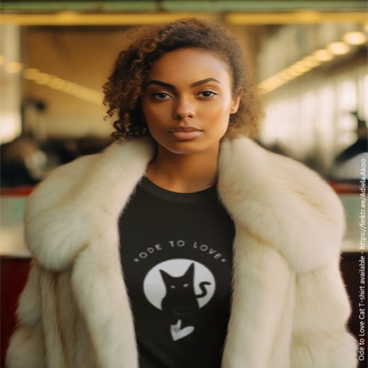 Tシャツ – Ode to Love Cat by詩人Adiela Akoo
