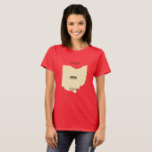 Tシャツ – Ohio Map with City (正面フル)