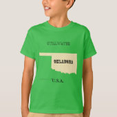 Tシャツ – Oklahoma Map with City (正面)