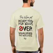 Tシャツ: Over Qualified (オートミール) Tシャツ (裏面)