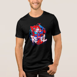 Tシャツ REBEL NEON SKULL - サイバーパンク グラフィティ ストリート