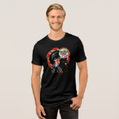 Tシャツ Rebellion Roses 78 - ゴシック スカル (正面全面)