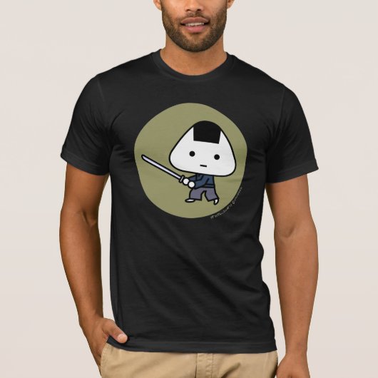 Tシャツ- Riceballの武士-金ゴールドの背部 Tシャツ (正面)