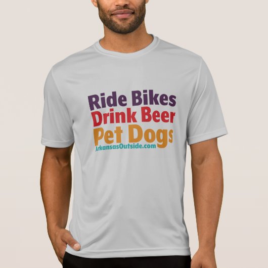 Tシャツ – Ride Bikes-Drink Beer-Pet Dogs (正面)