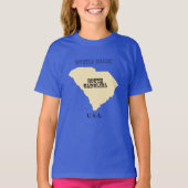 Tシャツ – South Carolina Map with City (正面)