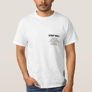 Tシャツ-STOP WAR 小 Tシャツ