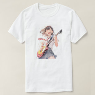 Tシャツ T-shirt|ギターJK 02 寿司娘 GenerativeAI