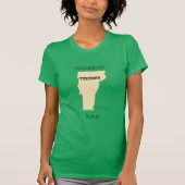 Tシャツ – Vermont Map with City (正面)