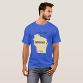 Tシャツ – Wisconsin Map with City (正面フル)
