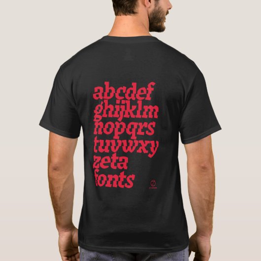 Tシャツ - Zetafonts Keratine (裏面)