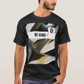 TシャツBE KINDトレンドAbstractArt白黒金ゴールド Tシャツ (正面)