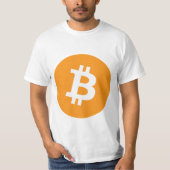 TシャツBitcoinメンズオレンジ暗号通貨 Tシャツ (正面)