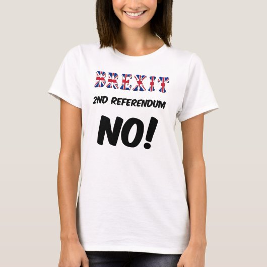 TシャツBrexit第2回国民投票No Tシャツ (正面)