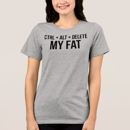 TシャツCtrl Alt脂肪の削除 トライブレンドTシャツ (正面)