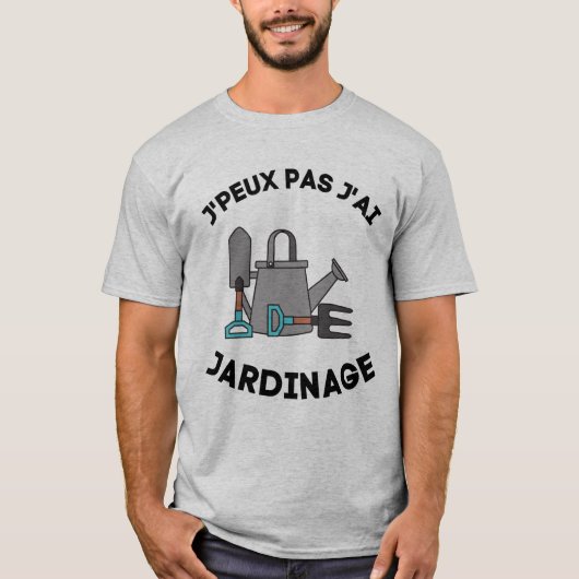 Tシャツjpeux pas j'ai jardinage tシャツ (正面)