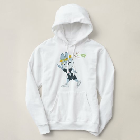 TシャツKポップ・アートのフード付きスウェットシャツ パーカ (デザイン正面)