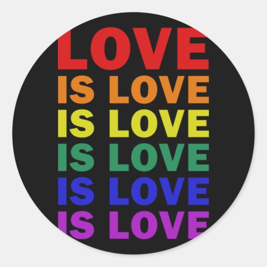 TシャツLGBT Pridを受け入れる君を愛してる ラウンドシール (正面)