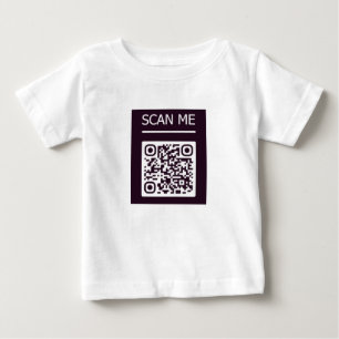 TシャツQRコードスキャンマイロボットイメージ ベビーTシャツ