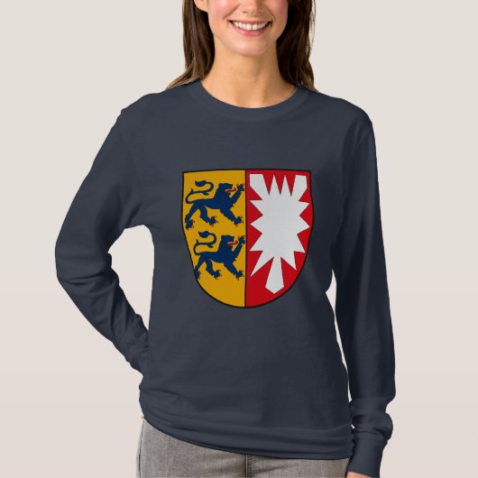 TシャツSchleswigホルスタインの紋章付き外衣 Tシャツ (正面)
