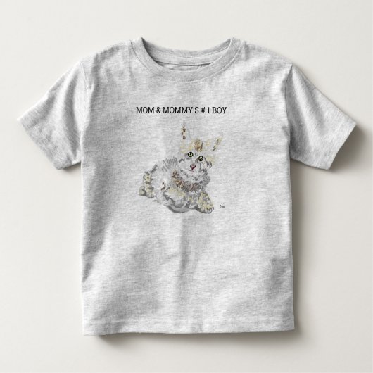 TシャツTODDLER MOM & MOMMY'S BOY トドラーTシャツ (正面)