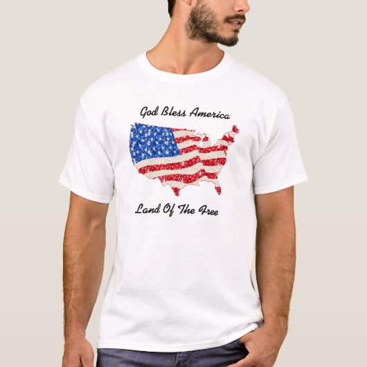 TシャツUSA国旗God Bless America Tシャツ (正面)