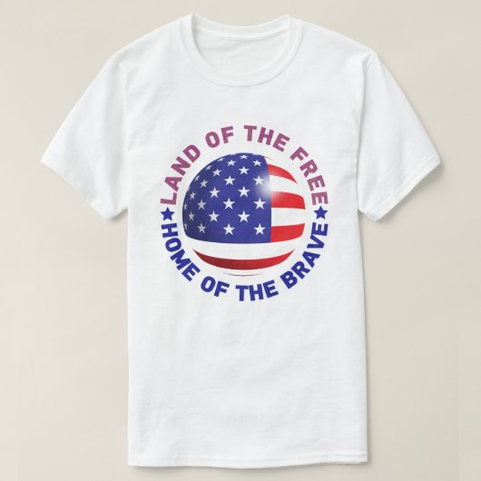 TシャツUSA Land of the Free, Home of the Brave Tシャツ (デザイン正面)