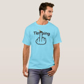 TシャツVネックフライ転倒フリップ Tシャツ (正面フル)
