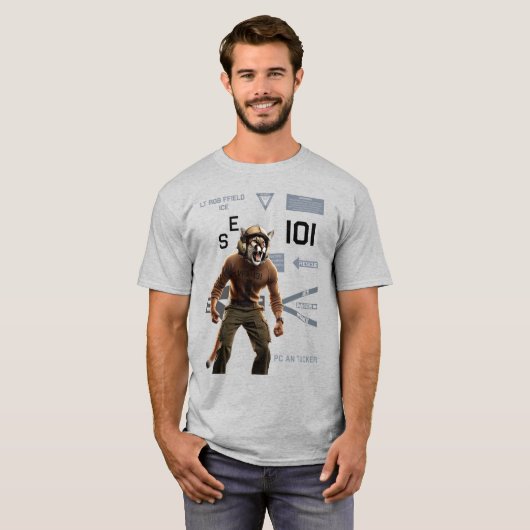 TシャツVFA-131 WILDCATS 101 AK飛行機キャプテン Tシャツ (正面フル)