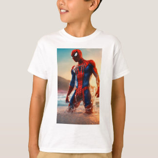 TシャツWeb-Slinging Hero：男の子のためのスパイダーマンティー» Tシャツ