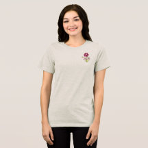 TシャツWOM3NSトライブレンドフラワーデザイン