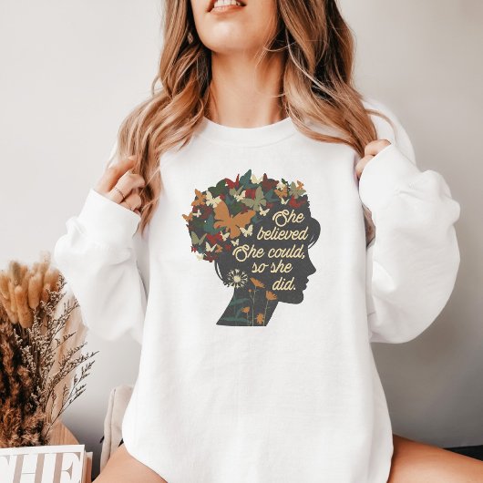 Tシャ信じツ女子モチベーションSweatshirt Tシャツ