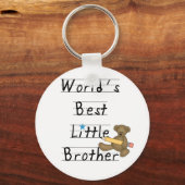 Tシャ最高のツとギフトの世界の弟 キーホルダー (正面)