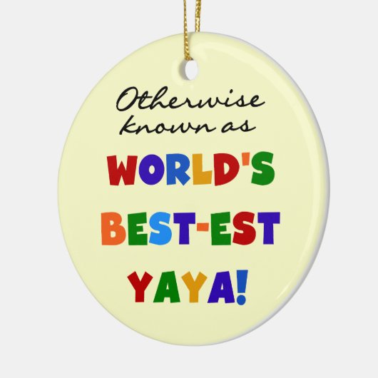Tシャ最高のツとギフトの最も有名なYaya セラミックオーナメント (左)